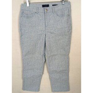 Charter Club Jean Shop  Bristol Jeans Size 8 Light Pale Blue w Paisley Mid Rise